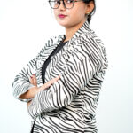 White Black Mix Women's Blazer