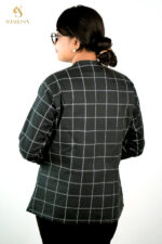 Black Check Women's Blazer - Image 2