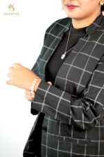 Black Check Women's Blazer - Image 3